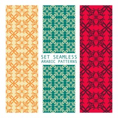 Set of Arabic seamless patterns, vector