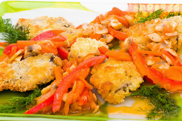 Fried Chicken Wings on white