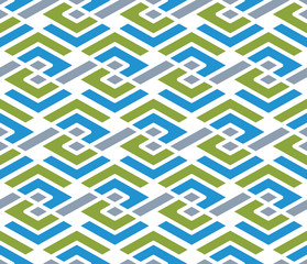 Colorful geometric zigzag seamless pattern, symmetric endless ve