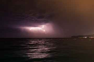 Obraz na płótnie Canvas Lightning in the sky
