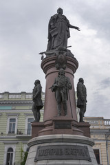 Fototapeta na wymiar Monument to Empress Catherine the Great in Odessa, Ukraine
