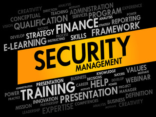 Security Management word cloud, business concept
