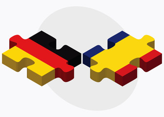 Germany and Romania Flags