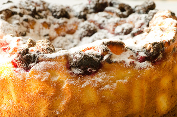 cake with berries