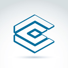 Vector abstract icon, abstract symbol, design element.