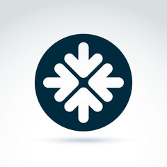 Vector abstract icon with arrow, abstract symbol, design element