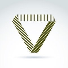 Geometric abstract symbol, vector graphic design element, icon.