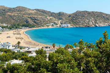 Obraz premium Beach in Milopotas, Ios island, Greece