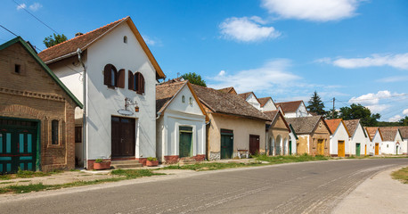 Fototapeta na wymiar Hungarian wine houses and basements