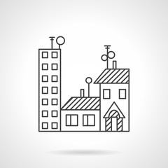Fototapeta premium Apartments rent line vector icon