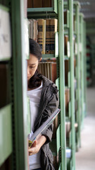 Asian Girl reading book