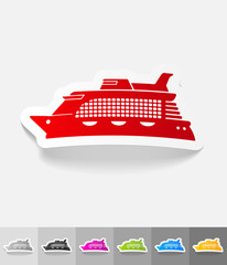 realistic design element. cruise ship