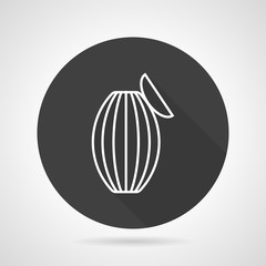 Ambu bag black round vector icon