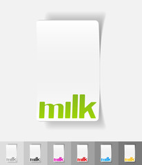 realistic design element. milk