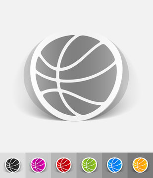 realistic design element. basketball