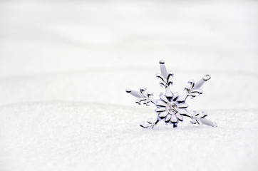 Snowflake in  snow
