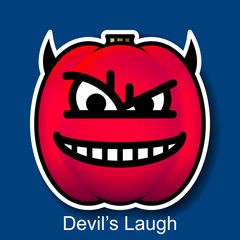 Vector Halloween Smiley Devil's Laugh