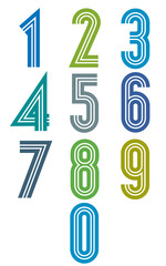 Funky stripes numbers set.