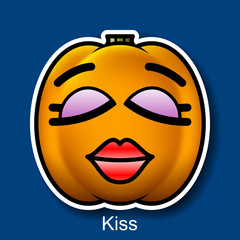 Vector Halloween Smiley Kiss