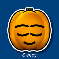 Vector Halloween Smiley Sleepy