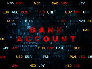 Fototapeta premium Money concept: Bank Account on Digital background