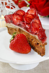 Piece of strawberry cake