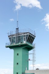 Air traffic control in Lyon- Bron airport, France