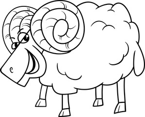 ram farm animal coloring book