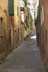 Street in an old town in Tuscany