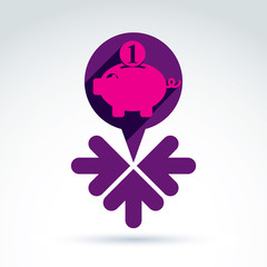 Conceptual personal earnings icon. Business idea discussion conc