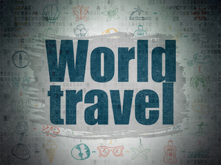 Vacation concept: World Travel on Digital Paper background
