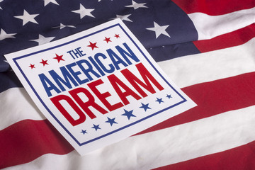 Fototapeta na wymiar The American Dream US flag