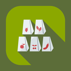 Flat modern design with shadow icons  tobacco for hookah