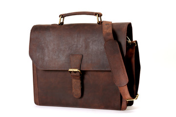 brown leather bags with antique and retro looks  made from goat's skin for...