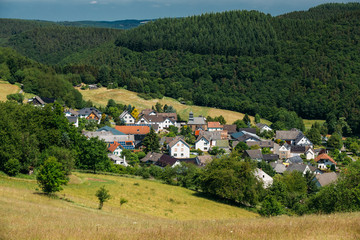 Fototapeta na wymiar View Of Small Picturesque Village In Germany