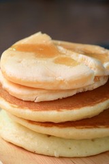 tasty sweet pancake with honey