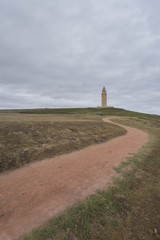 Fototapeta na wymiar Torre de Hercules (La Coruña, España).