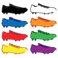 Running Shoes in Different Colours Blue White Green Red Black Yellow Orange Purple Pencil Style 1