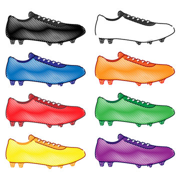 Running Shoes in Different Colours Blue White Green Red Black Yellow Orange Purple Pencil Style 2