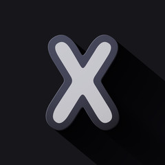 Obraz premium Volume icons alphabet: X