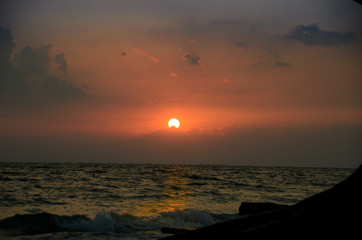 Peaceful Beach Sunset on the Gulf Coast