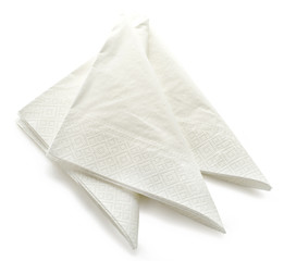 white paper napkins
