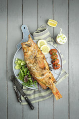 Gegrillter Goldbarsch
