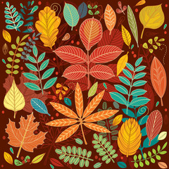 Background of autumn leaves
