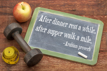 Arabic proverb related to healthy living