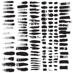 Hand drawn decorative vector brushes. Dividers, borders. Ink illustration.
