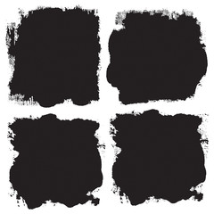 Vector Set of Sketch Grunge Dirt Overlay Texture, individual objects.