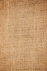 Closeup of a burlap texture