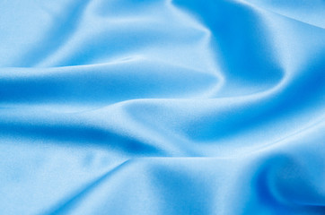 Smooth elegant blue silk can use as background