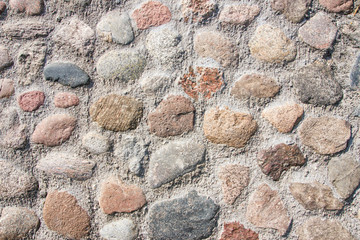 Various color and size rock surface texture.